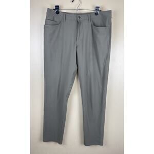 Lululemon ABC Classic-Fit 5 Pocket Warpstreme Pants Stretch Green Size 34x32